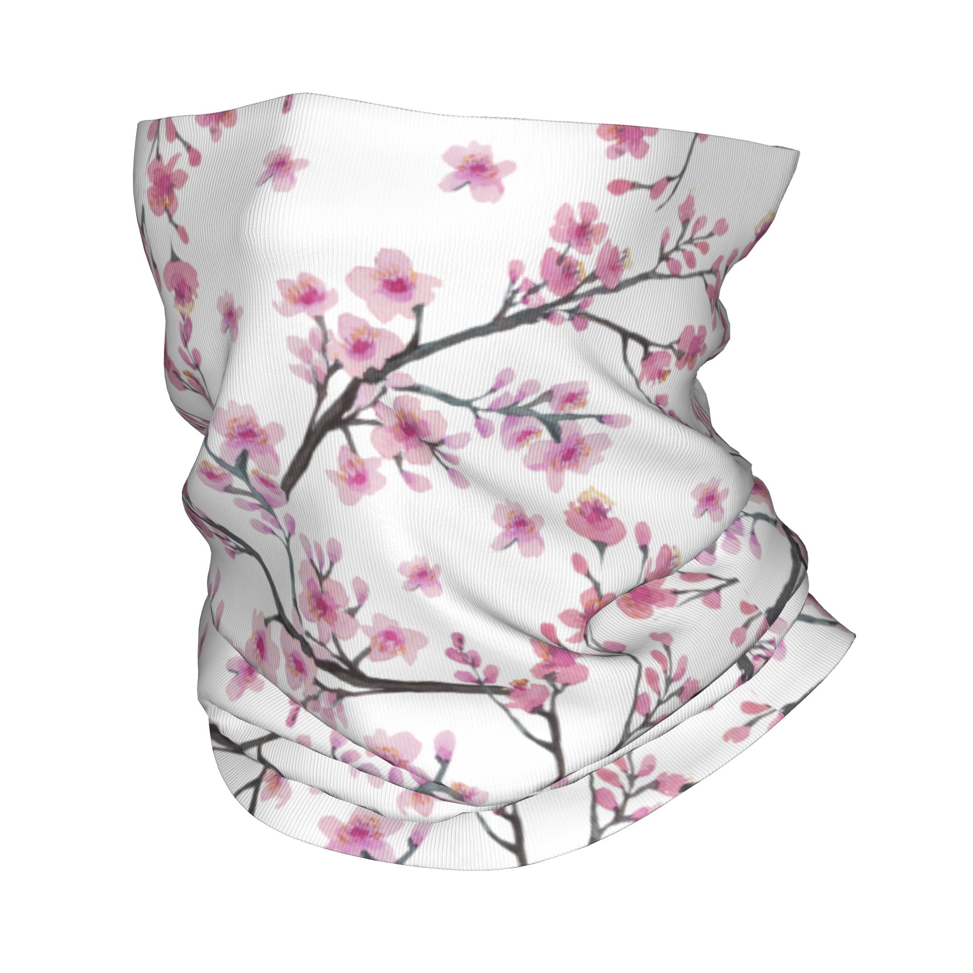 Neck Warmer Tube - Japan Sakura Cherry Blossoms with A