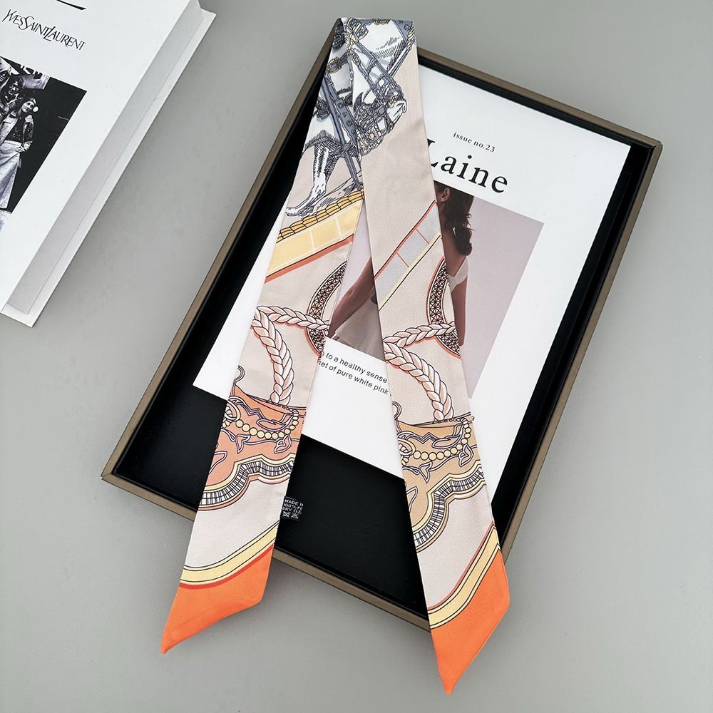 Face Scarf Mask - New Long Saddle Scarf Simulated Silk