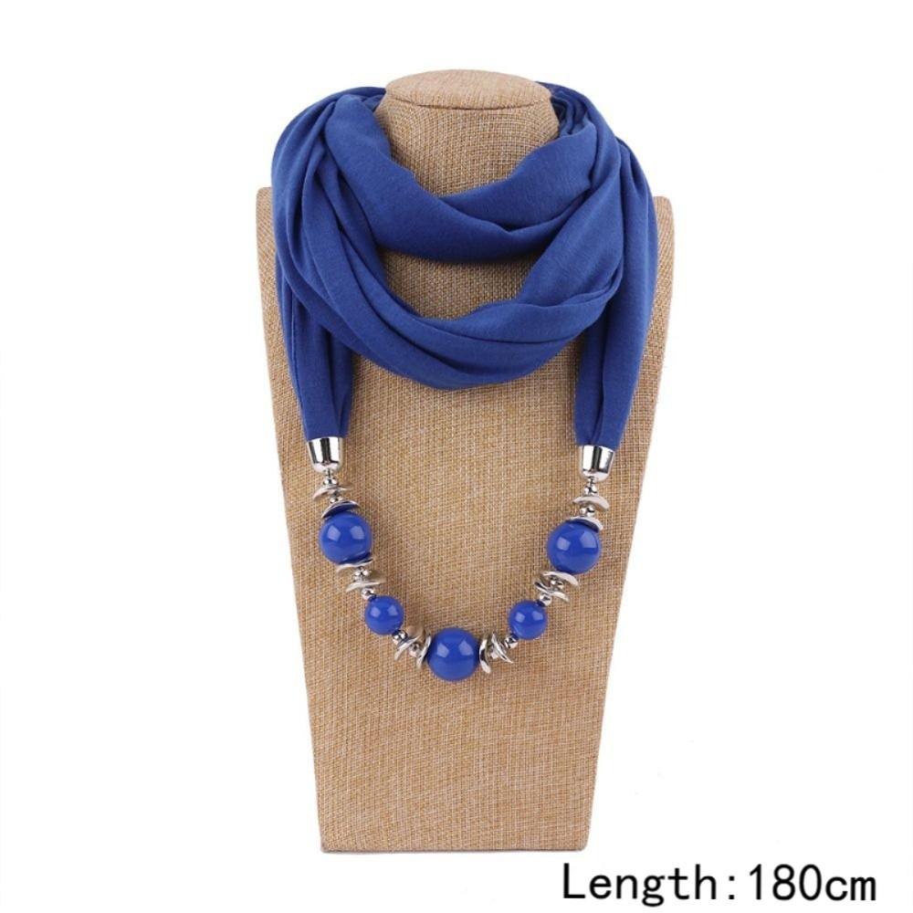 New Chiffon Scarf Beaded Solid - Infinity Scarf Knit ulasan dan harga