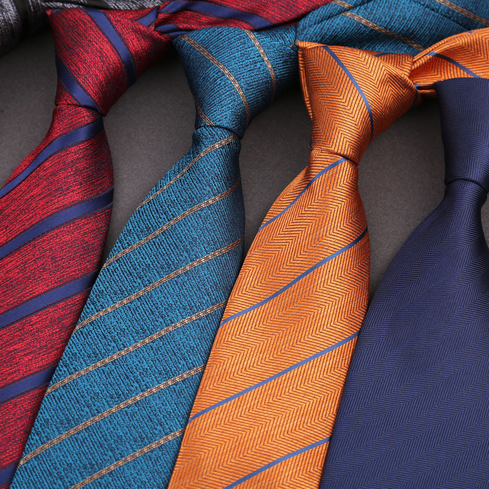 Business Casual Large 8cm Men' - Silk Tie Striped ulasan dan harga