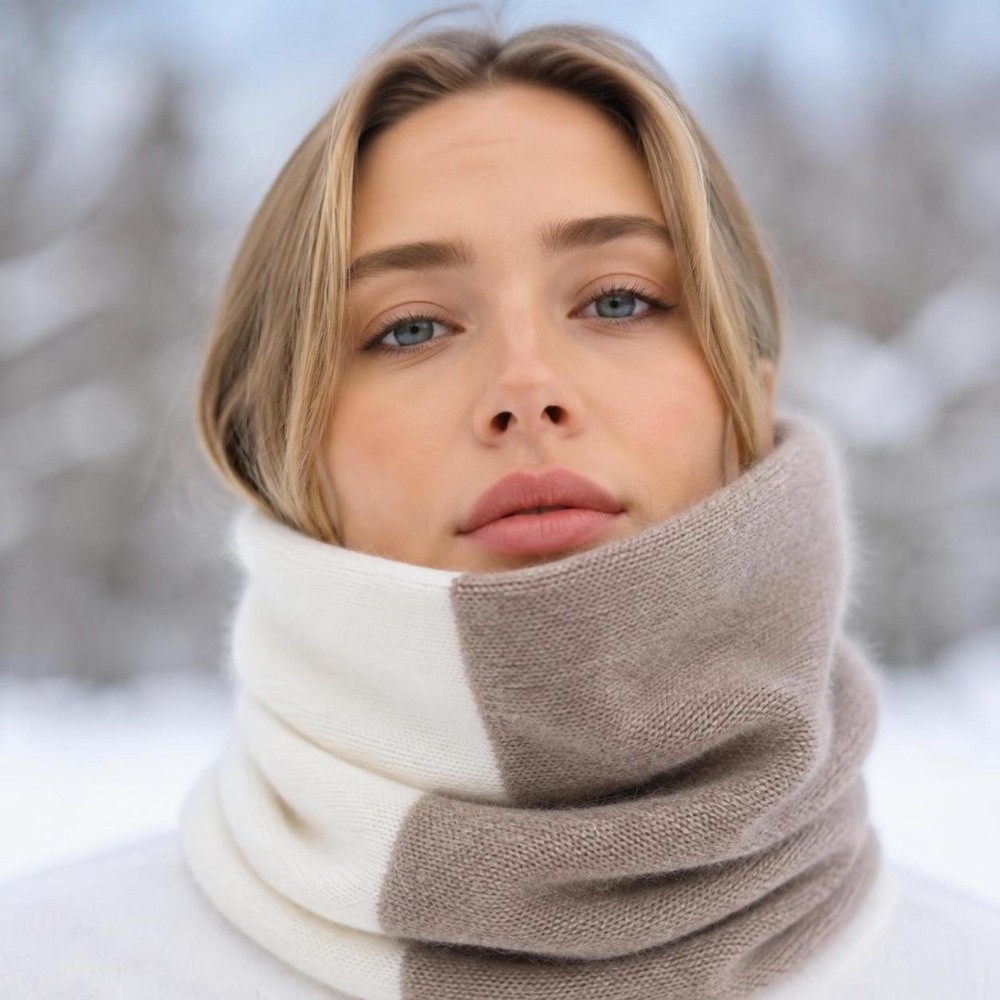 Soft Splicing Color Infinity S - Infinity Scarf Knit ulasan dan harga