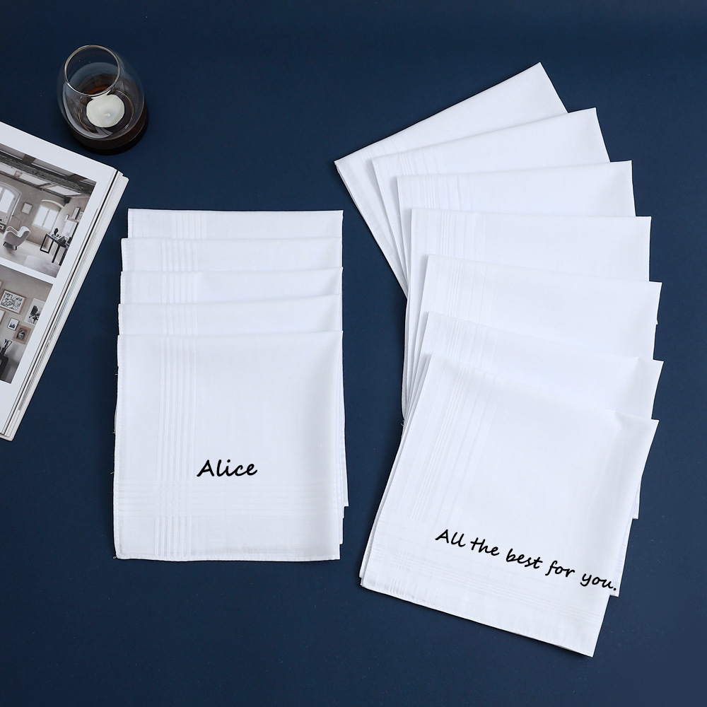 Personalized Custom Text Cotto - Handkerchief Cotton Men ulasan dan harga