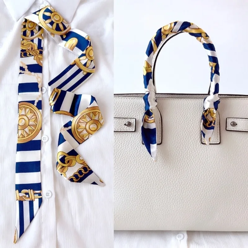 Skinny Long Hair Strip Women S - Silk Neck Scarf ulasan dan harga