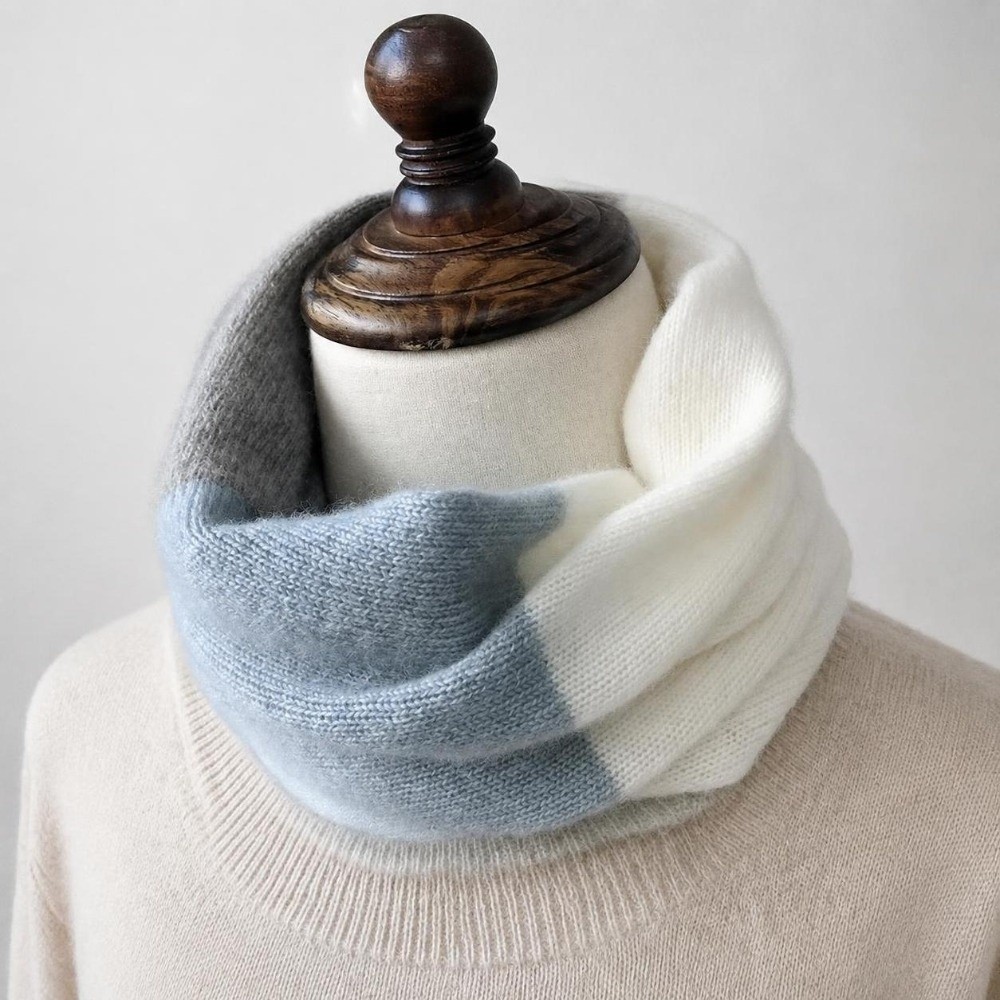Soft Splicing Color Infinity S - Infinity Scarf Knit ulasan dan harga