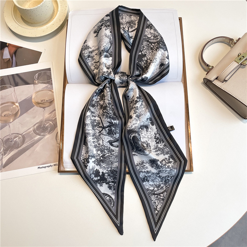 Luxury Long Neckerchief Skinny - Ascot Neck Scarf ulasan dan harga