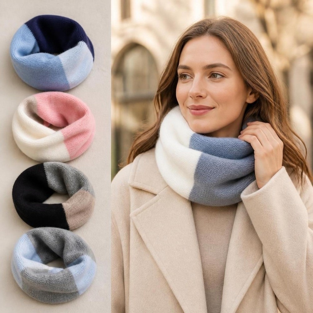 Soft Splicing Color Infinity S - Infinity Scarf Knit ulasan dan harga