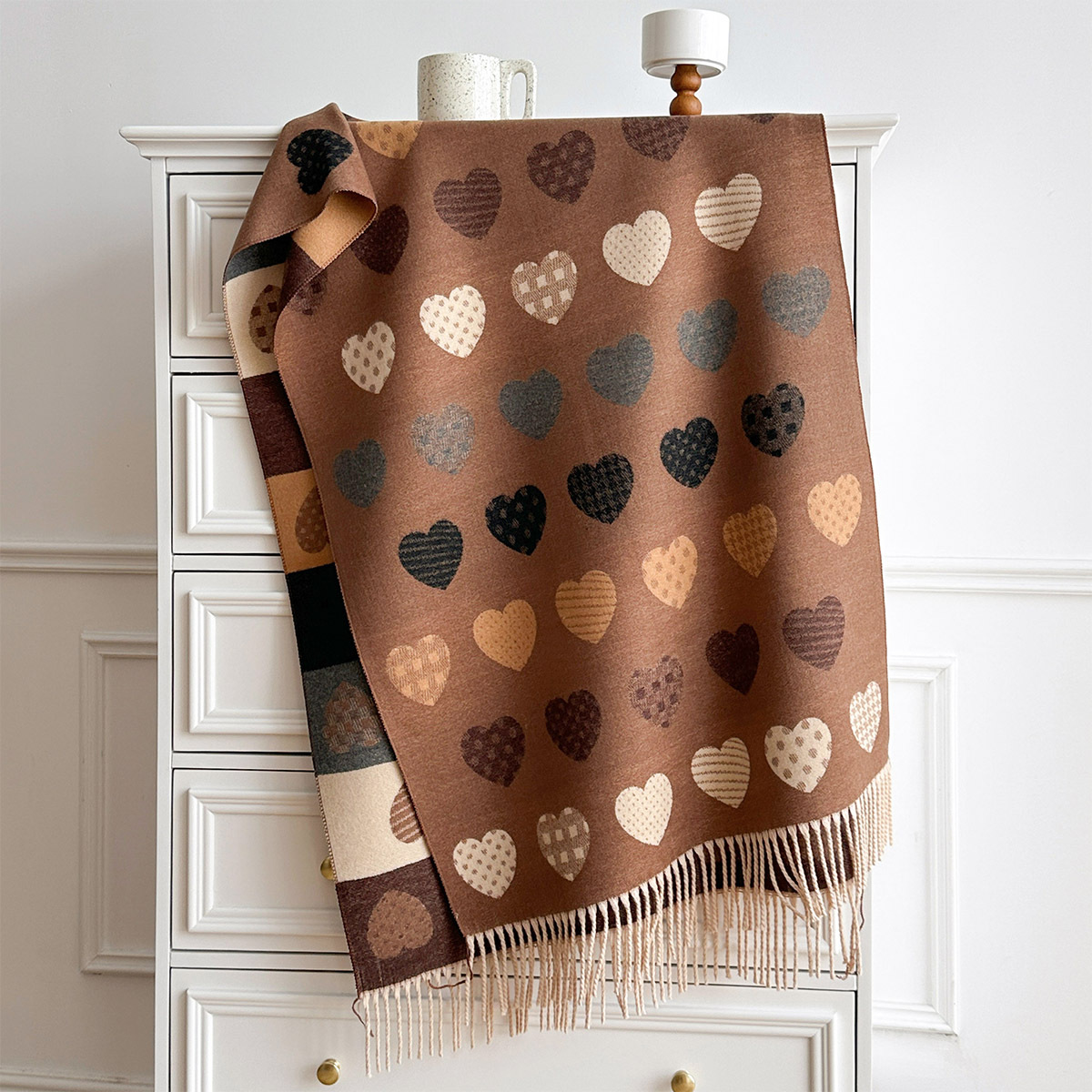 Women Imitation Cashmere Scarf - Pashmina Wrap Large ulasan dan harga