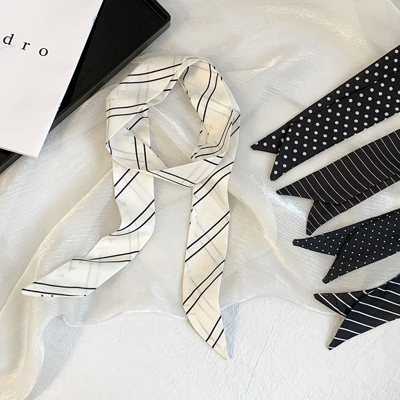 Summer new striped silk scarf  - Silk Tie Striped ulasan dan harga