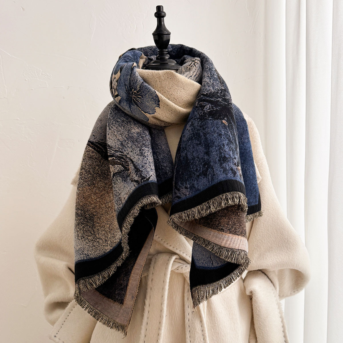 Women Imitation Cashmere Scarf - Pashmina Wrap Large ulasan dan harga