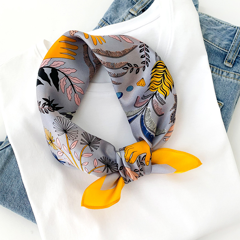 Women 70*70cm Square Silk Scar - Silk Neck Scarf ulasan dan harga