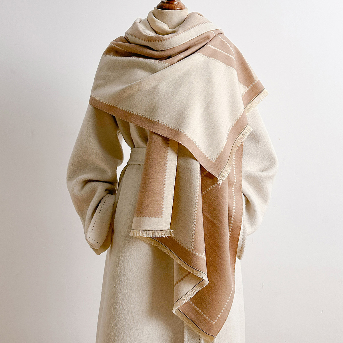 Women Imitation Cashmere Scarf - Pashmina Wrap Large ulasan dan harga