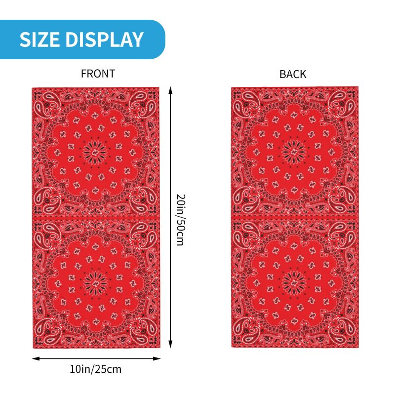 Red Paisley Art Bandana Patter - Neck Warmer Tube ulasan dan harga