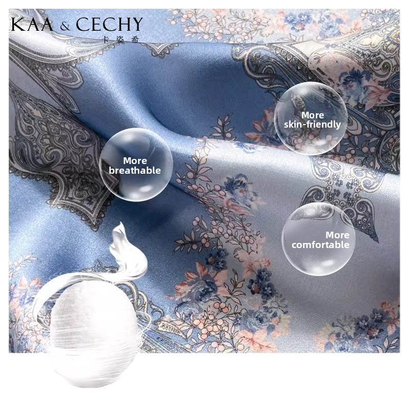 Baroque Floral 100% Mulberry S - Scarf Silk Square ulasan dan harga