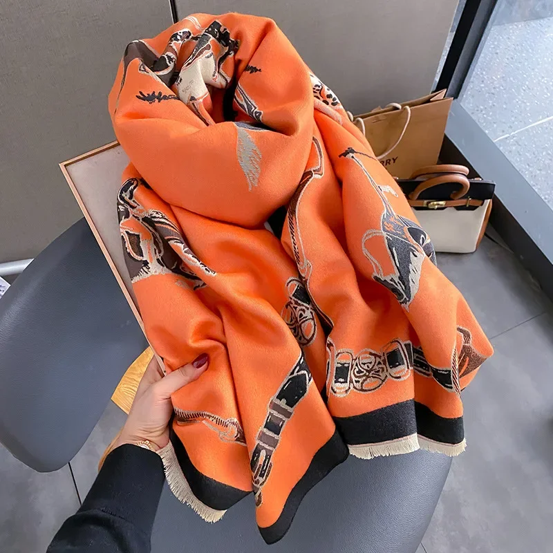 2024 Luxury Warm Pashmina Shaw - Woven Scarf Blanket ulasan dan harga