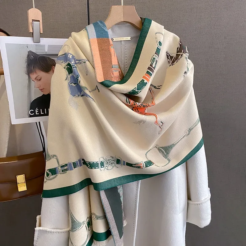 2024 Luxury Warm Pashmina Shaw - Woven Scarf Blanket ulasan dan harga